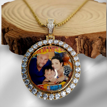 Cargar imagen en el visor de la galería, Cadena con Portaretrato Giratorio (doble foto)