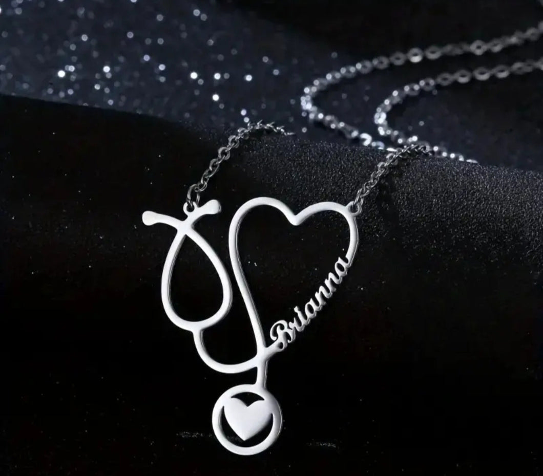 STETHOSCOPE NAME NECKLACE